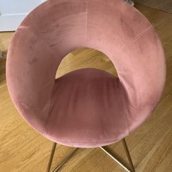 Pink Velvet Accent/Desk Chair