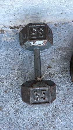 35 lb Cast Iron Hex Dumbbell