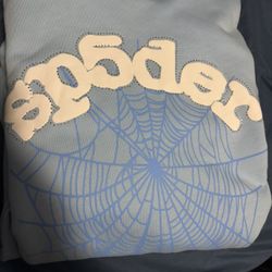 Sky Blue Sp5der Hoodie Size L