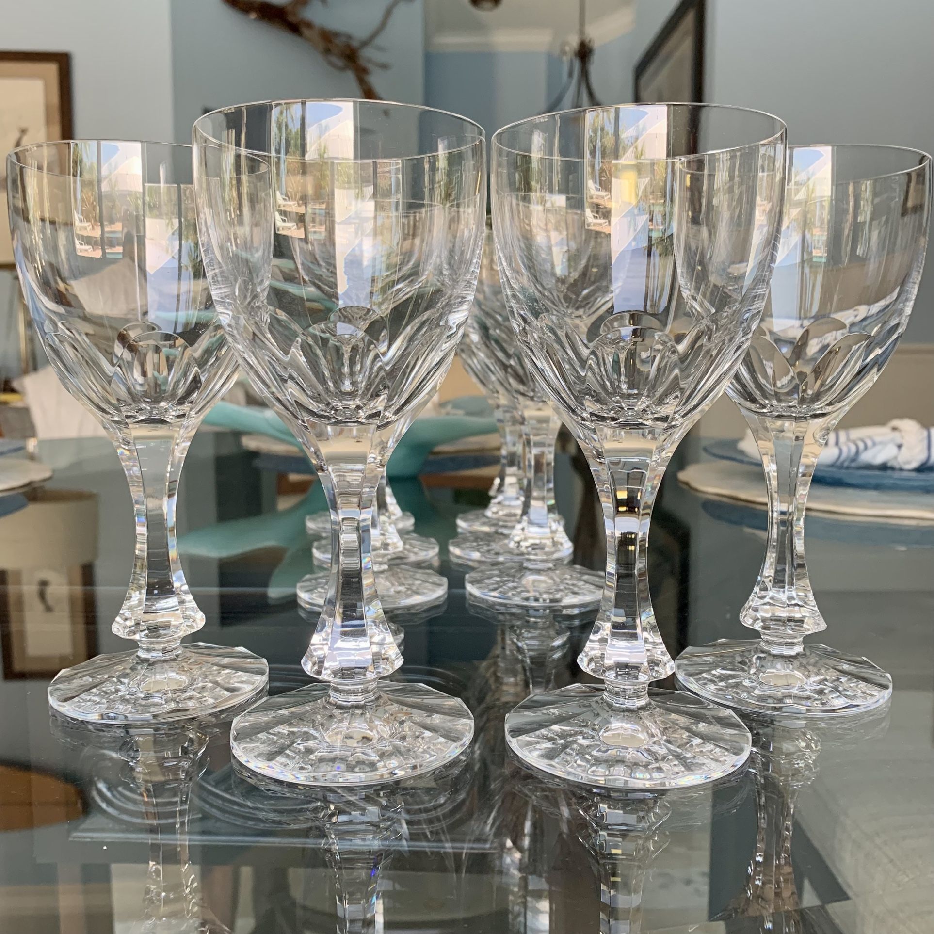 Sold at Auction: Set 8 Faceted BACCARAT Crystal Drink Glasses