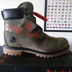 Timberland 6 inch Gore Tex Boot "Olive" Size 8.5 Brand New