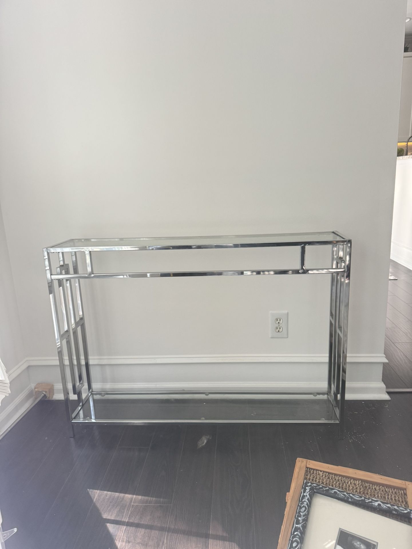 Silver /Glass Console Table