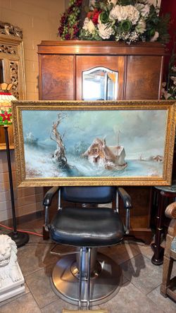 Beautiful Vintage oil on canvas signed by the artist 51 by 27