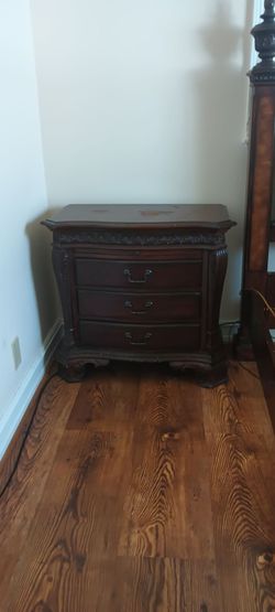 Wooden nightstand dresser