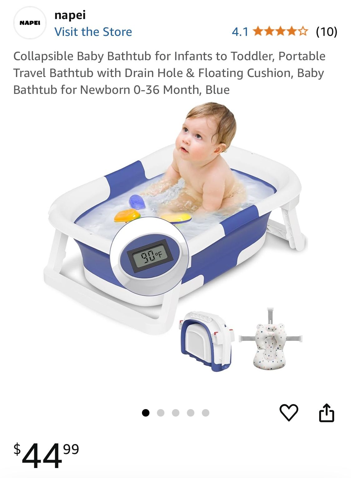 Brand New Collapsible Baby Tub - Blue $15