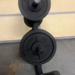 2 Inch Olympic Weight Set With Olympic Weight Tree 