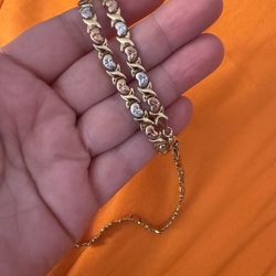 10k Tri Tone Xoxo Set 