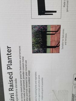 Mini Raised Flower Garden Metal Planter Stand New