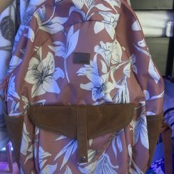 ROXY Pink Floral Backpack 