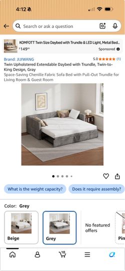 Twin bed that turns into king day bed