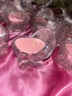 Set of 16 Crystal Baby Carriage Candles