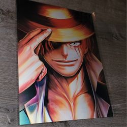 One Piece The Straw Hat Image Changing 3D Holographic Lenticular Anime Poster 