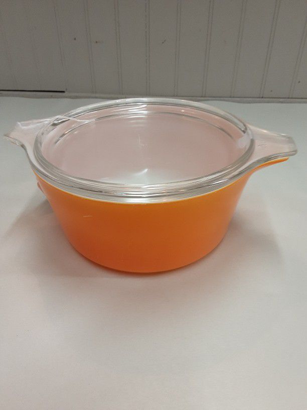 Orange Pyrex With Lid-Located In Shelton 