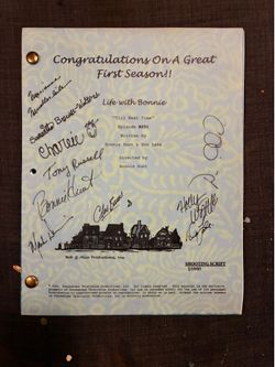 Cast Signed Season Finale Shooting Script - “Life With Bonnie”