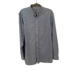 L.L. Bean Shirt Mens Plaid Wrinkle Resistant Ranch Long Sleeve Button Up, Sz L