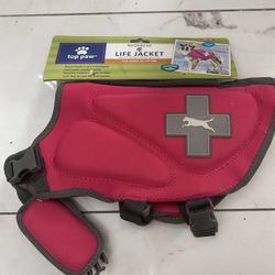 NWOT Top Paw Dog Life Jacket Red Flotation Device For Water Safety Size M