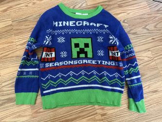Minecraft Boys Ugly Sweater Size 8