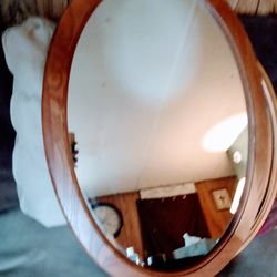 A  Antique Oval Mirror