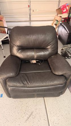 Black Leather Power Recliner