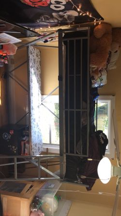 Loft bed with desk underneath