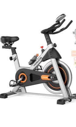 YOSUDA Exercise Bike, Brake Pad Stationary Bike for Home with Exclusive App, Magnetic Indoor Cycling Bike with 300 lb Weight Capacity, Low Noise, Tabl
