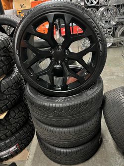 24 inch black replica wheels rims tires