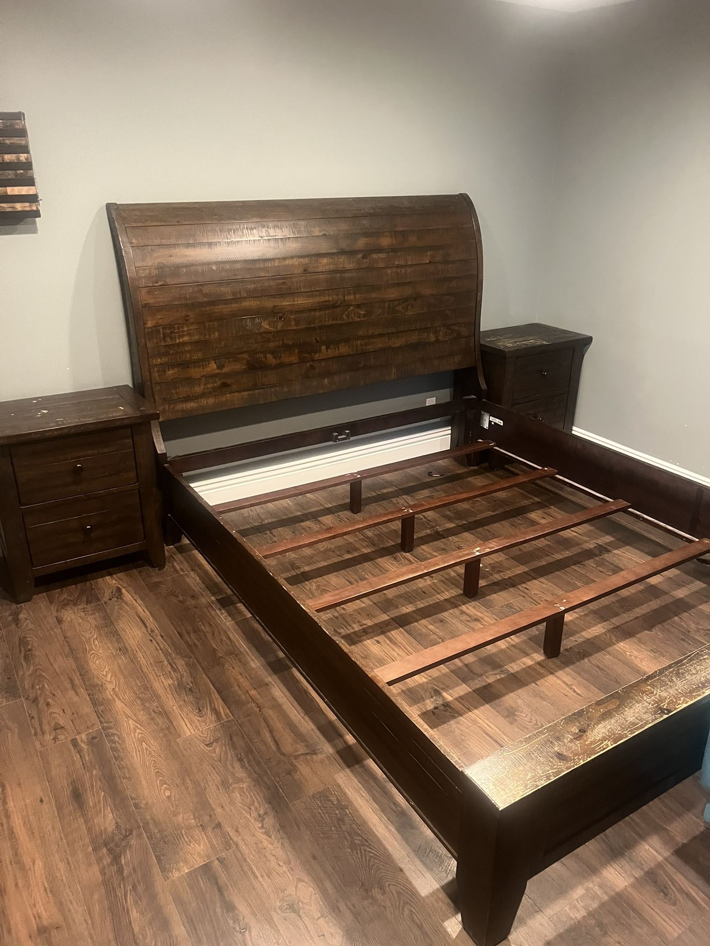 California king Bed Frame And Two Night Stands