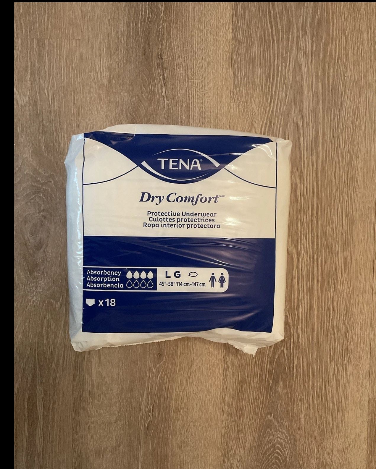 Tena Dry Comfort Protective Underwear Adults Elderly Size L Quantity 18 In Pack 