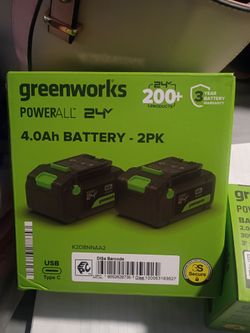 Greenworks Power All 24v batteries/ portable charger with charger!!