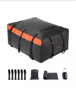 BRAND NEW IN BOX Shop VEVOR Car Rooftop Cargo Carrier Bag, 23 cu. ft. Roof Cargo Carrier, Heavy Duty 840D PVC Waterproof Car Roof Luggage Bag