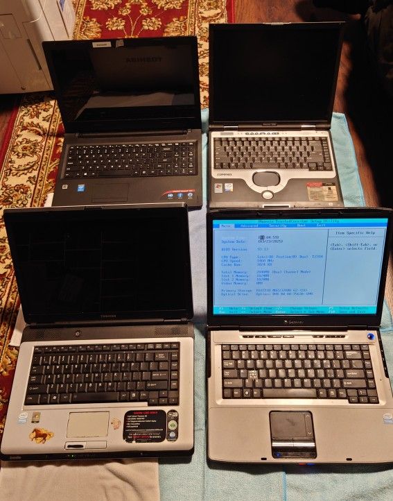 Lot Of 4 As Is Laptops Read Description!!!