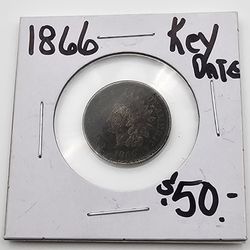 1866 Indian Head Penny KEY DATE
