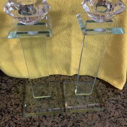 Cristal Candleholders ... See description!