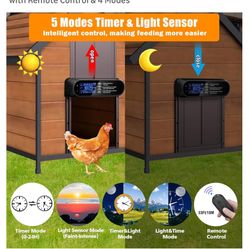 Automatic chicken coop door solar power