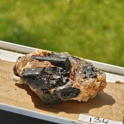 🖤 BLACK TOURMALINE SPECIMEN – 2" TALL, 52g – LOCAL PICKUP CLE ONLY – GOTH ROCK ENERGY 🖤