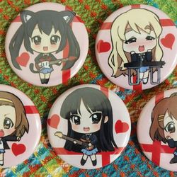 K-On! Pin Back Buttons