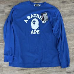 Blue Bape Long Sleeve Authentic 