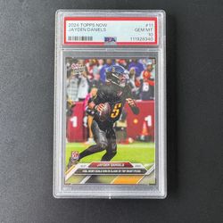 2024 TOPPS NOW #11 Jayden Daniels Hail Mary Commanders PSA 10
