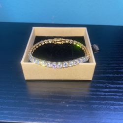 Gold Moissanite Tennis Bracelet