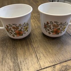 2 Vintage Corelle Indian Summer Tea Cups