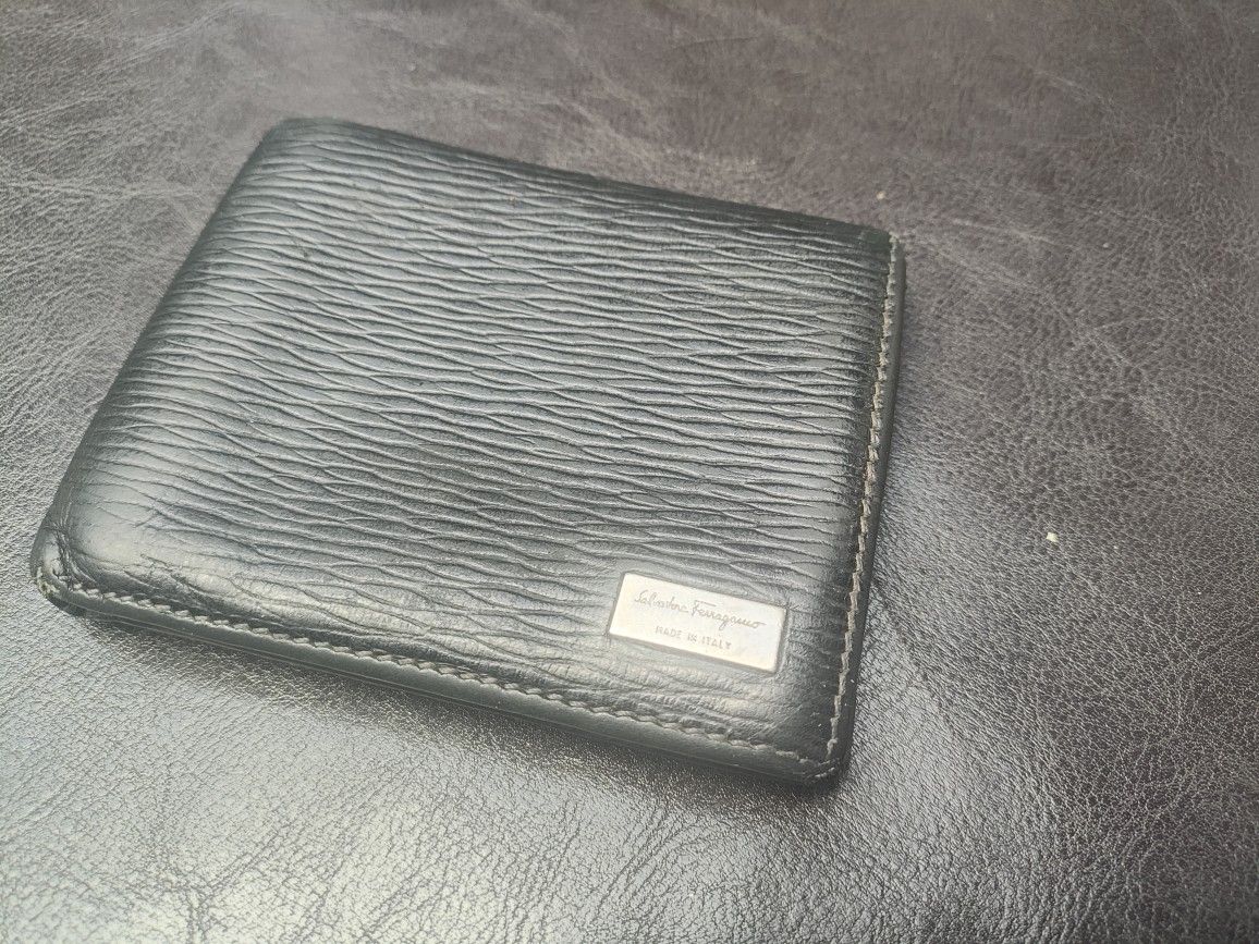 Salvatore Ferragamo Black Leather Wallet