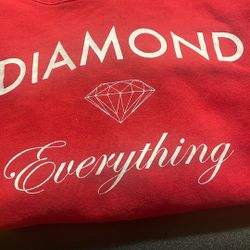 Red Size L Diamond Supply Crewneck Sweatshirt 