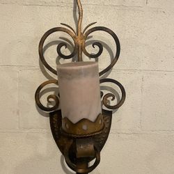 Vintage Wrought Iron Wall Sconce