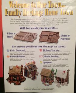 The Pampered Chef Gingerbread Hometown Train Stoneware Mold 1806