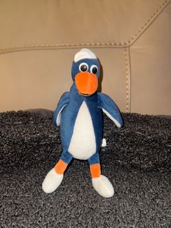 Cecil the Sagehen, the official mascot of Pomona College (penguin plushie)