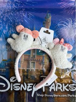 Disney Parks Minnie & Mickey Ghost Ears Headband