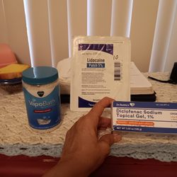 Vapo Bath Crystal Lidocaine  N Diclofenac  Topical Gel 1% Patch  New