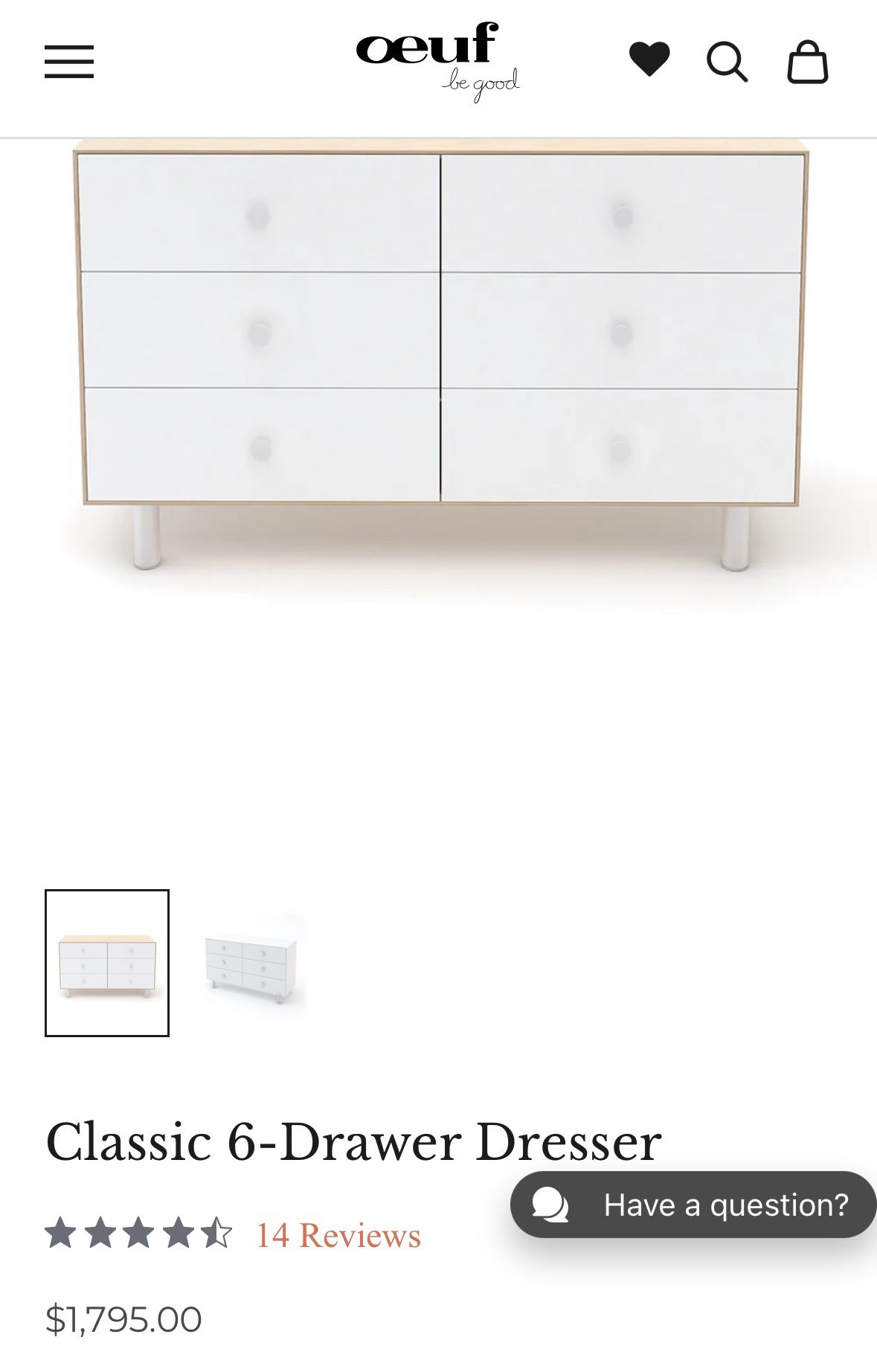 Oeuf Classic 6 Drawer Dresser for Sale in Brooklyn, NY - OfferUp