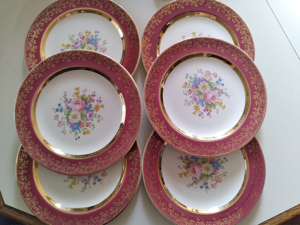 Dncrusted Gold 6 Small Plates  By Salem