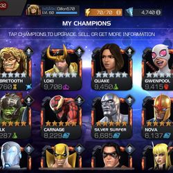 Marvel Contest Of Champions Account
